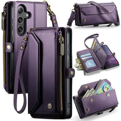 CaseMe C36 Card Slots Zipper Wallet RFID Anti-theft Leather Phone Case