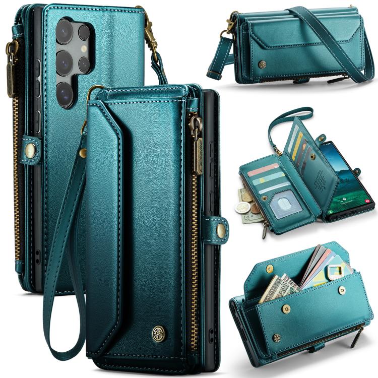 CaseMe C36 Card Slots Zipper Wallet RFID Anti-theft Leather Phone Case