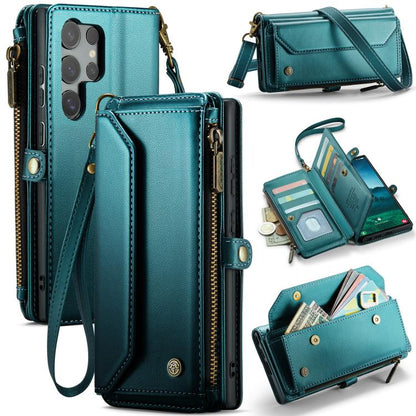 CaseMe C36 Card Slots Zipper Wallet RFID Anti-theft Leather Phone Case