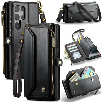 CaseMe C36 Card Slots Zipper Wallet RFID Anti-theft Leather Phone Case