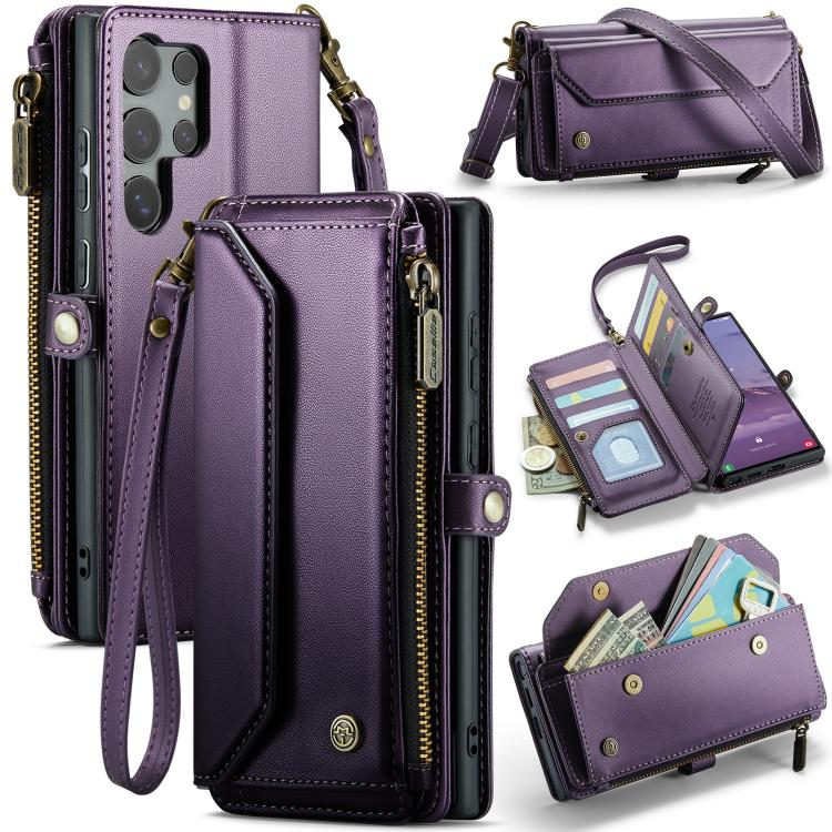 CaseMe C36 Card Slots Zipper Wallet RFID Anti-theft Leather Phone Case
