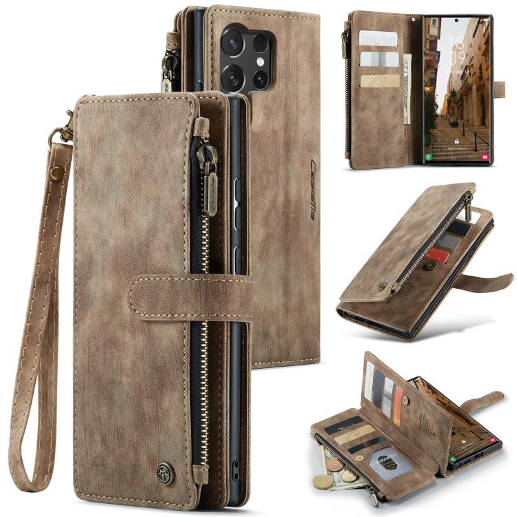 CaseMe C30 Card Slots Zipper Wallet Leather Phone Case