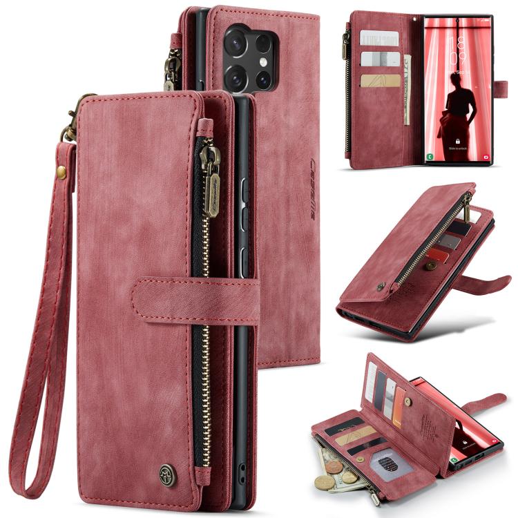 CaseMe C30 Card Slots Zipper Wallet Leather Phone Case