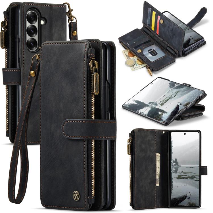 CaseMe C30 Card Slots Zipper Wallet Leather Phone Case