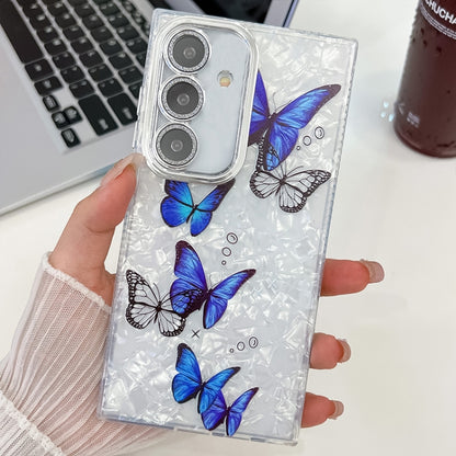Plating Texture Butterfly TPU Phone Case with Glitter Lens Film