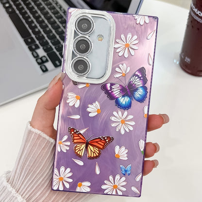 Plating Texture Butterfly TPU Phone Case with Glitter Lens Film