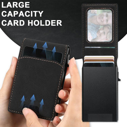 Suteni H19 Litchi Grain 2-in-1 MagSafe Removable Card Box Back Phone Case