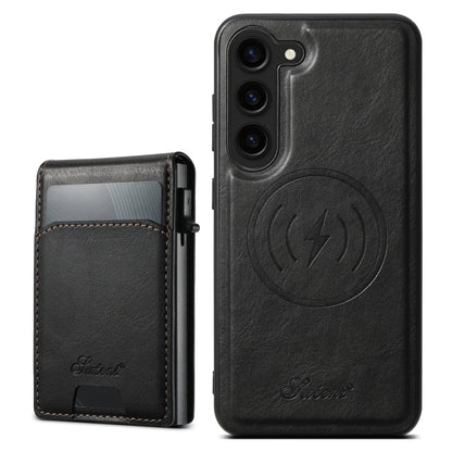 Suteni H19 Oil Wax 2-in-1 MagSafe Removable Card Box Back Phone Case