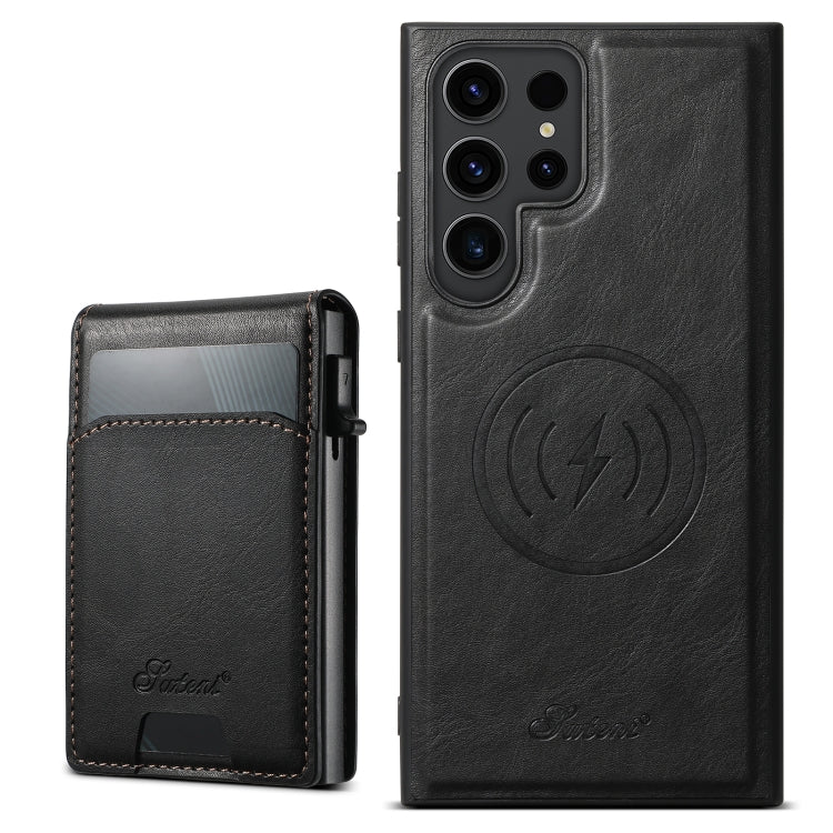 Suteni H19 Oil Wax 2-in-1 MagSafe Removable Card Box Back Phone Case