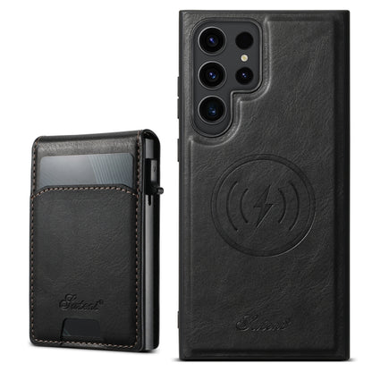 Suteni H19 Oil Wax 2-in-1 MagSafe Removable Card Box Back Phone Case