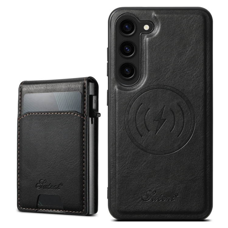 Suteni H19 Oil Wax 2-in-1 MagSafe Removable Card Box Back Phone Case