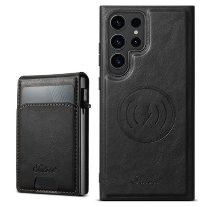 Suteni H19 Oil Wax 2-in-1 MagSafe Removable Card Box Back Phone Case