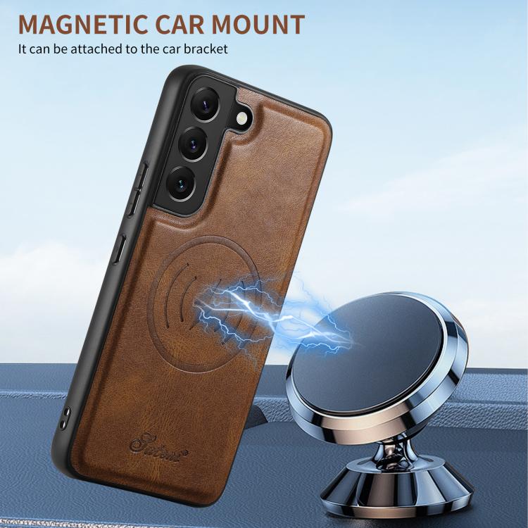 Suteni H19 Oil Wax 2-in-1 MagSafe Removable Card Box Back Phone Case