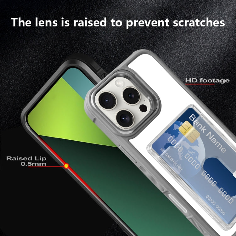 Electroplated Card Bag Acrylic Hybrid TPU Phone Case