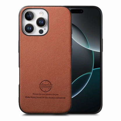 Twill Fabric Leather Skin Back Phone Case