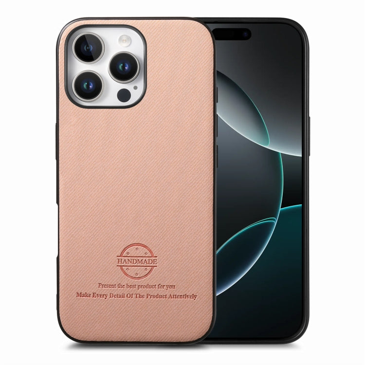 Twill Fabric Leather Skin Back Phone Case