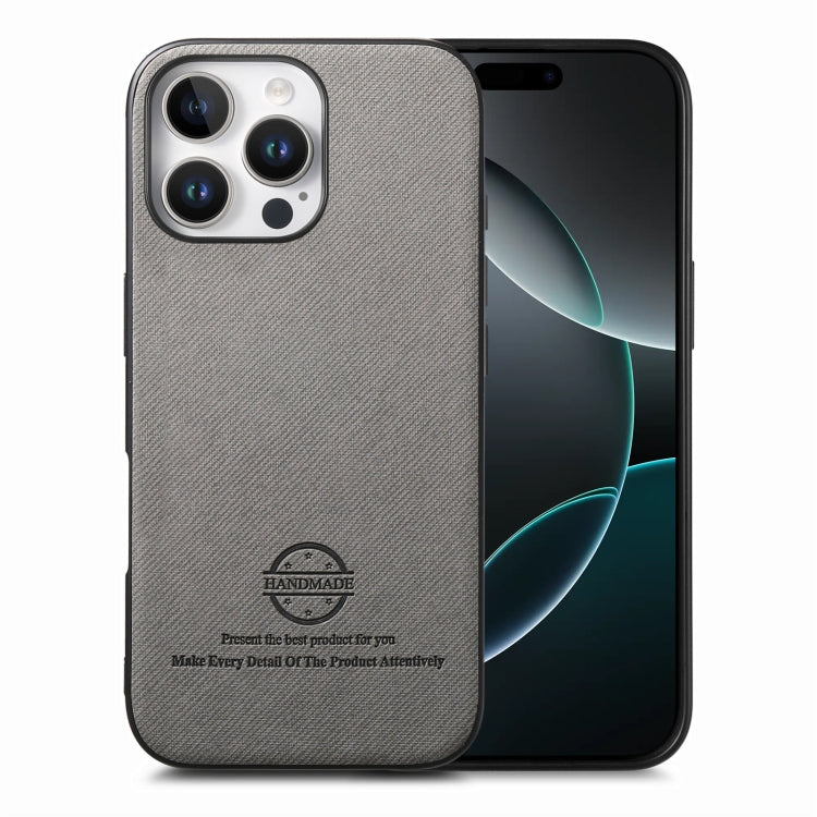 Twill Fabric Leather Skin Back Phone Case