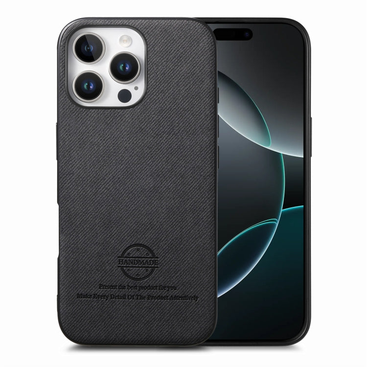 Twill Fabric Leather Skin Back Phone Case