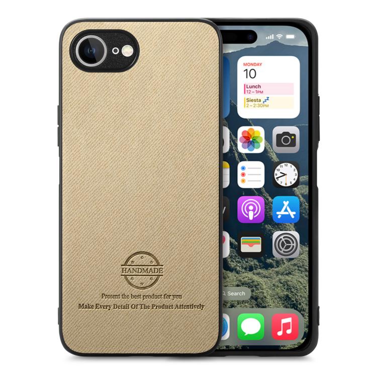 Twill Fabric Leather Skin Back Phone Case