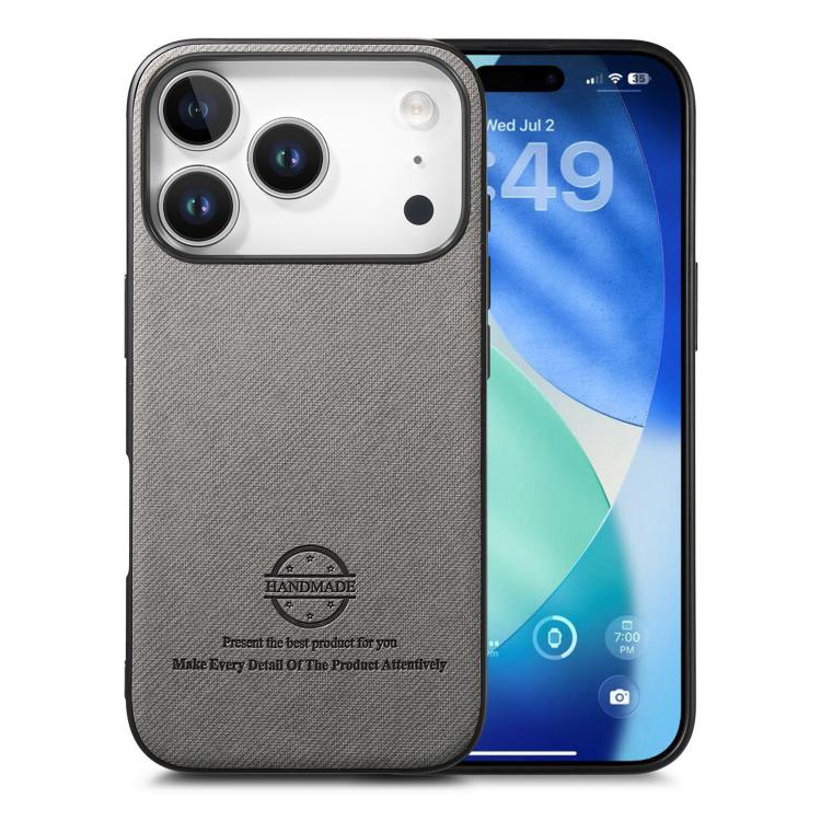 Twill Fabric Leather Skin Back Phone Case