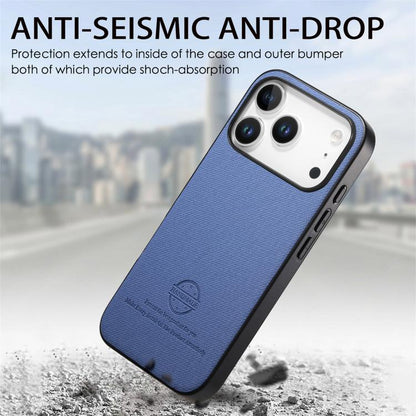 Twill Fabric Leather Skin Back Phone Case