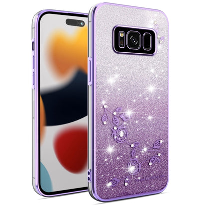 Gradient Glitter Flower All-inclusive Phone Case
