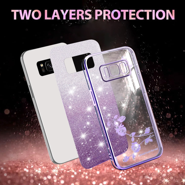 Gradient Glitter Flower All-inclusive Phone Case