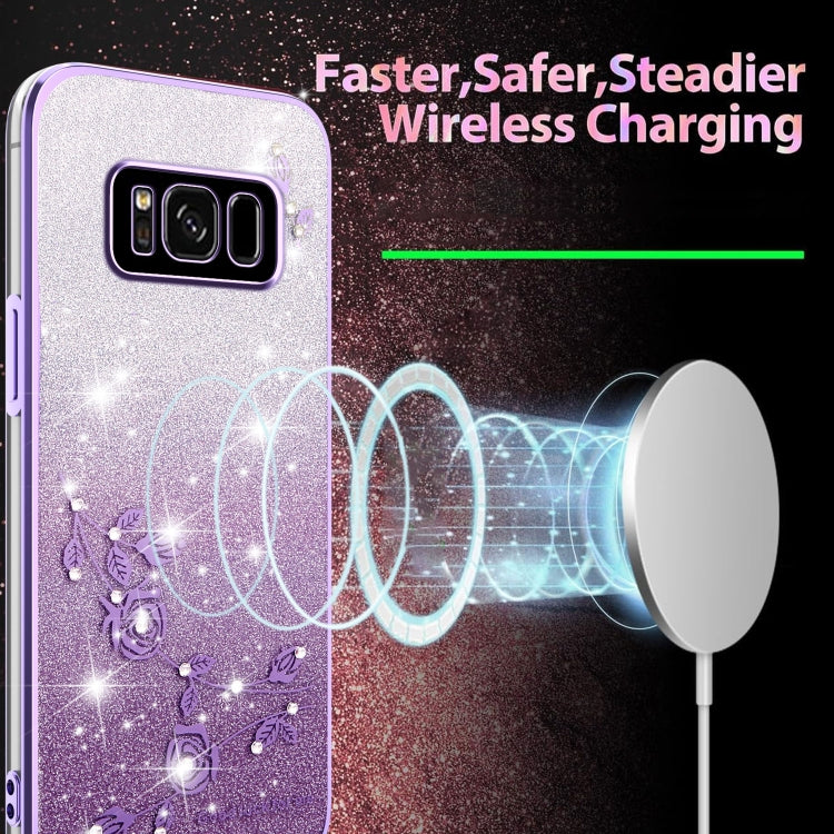 Gradient Glitter Flower All-inclusive Phone Case