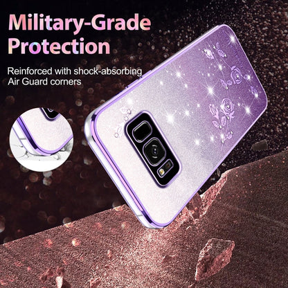 Gradient Glitter Flower All-inclusive Phone Case