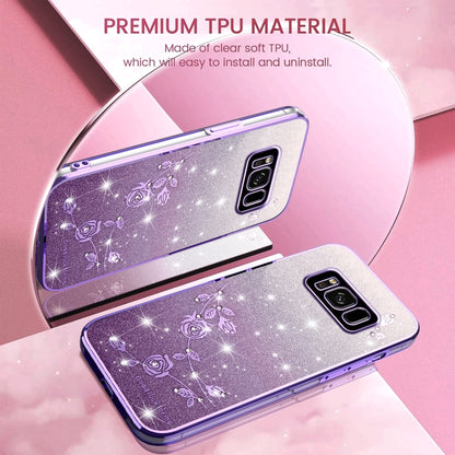 Gradient Glitter Flower All-inclusive Phone Case