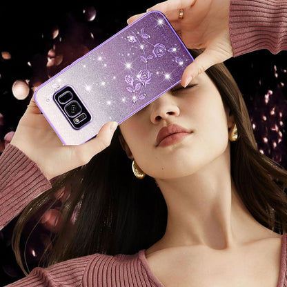 Gradient Glitter Flower All-inclusive Phone Case