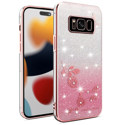 Gradient Glitter Flower All-inclusive Phone Case