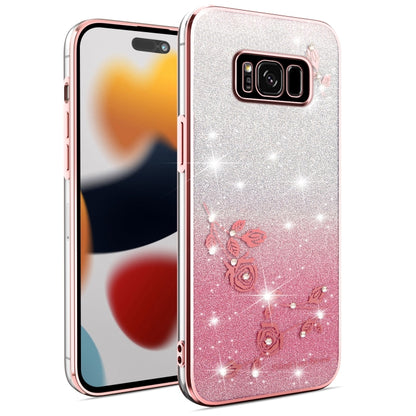 Gradient Glitter Flower All-inclusive Phone Case
