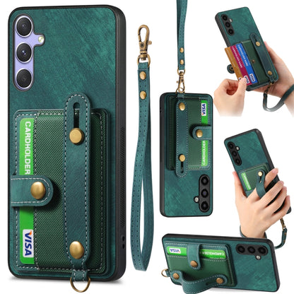 Retro Cross Wristband Wallet Leather Back Phone Case