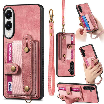 Retro Cross Wristband Wallet Leather Back Phone Case