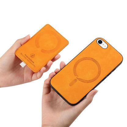 Retro Cross Leather Ring Side Insert Card Bag MagSafe Phone Case