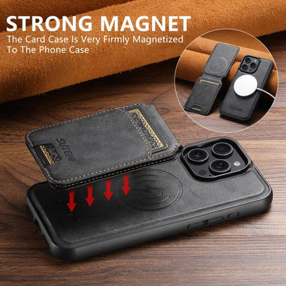 Suteni M5 Magnetic Card Bag MagSafe Leather Phone Case