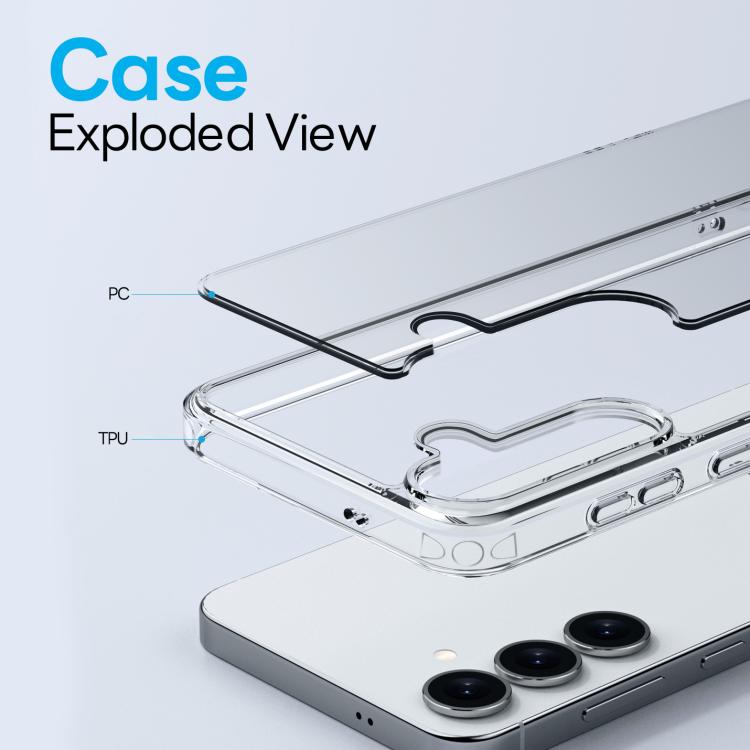 NORTHJO 3 in 1 Clear Phone Case with Screen Protector Lens Film