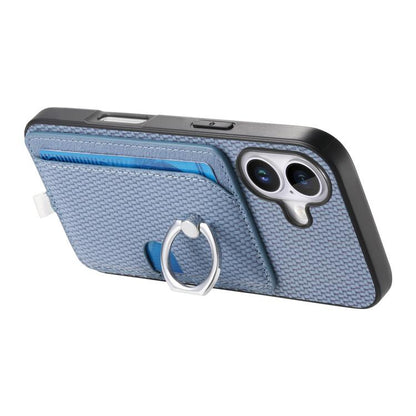 Carbon Fiber Ring Side Insert Card Bag MagSafe Phone Case