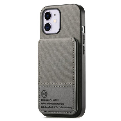 Twill Fabric Leather Vertical Flip RFID Card Bag Phone Case