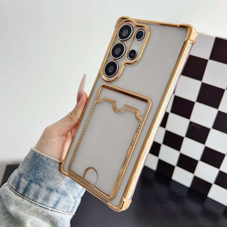 Four-cornered Electroplated Card Bag TPU Phone Case