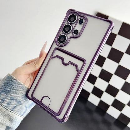 Four-cornered Electroplated Card Bag TPU Phone Case