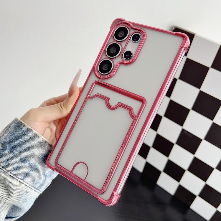 Four-cornered Electroplated Card Bag TPU Phone Case