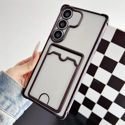 Four-cornered Electroplated Card Bag TPU Phone Case