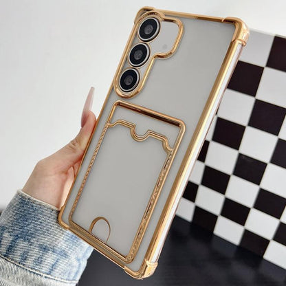 Four-cornered Electroplated Card Bag TPU Phone Case
