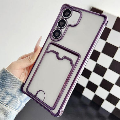 Four-cornered Electroplated Card Bag TPU Phone Case