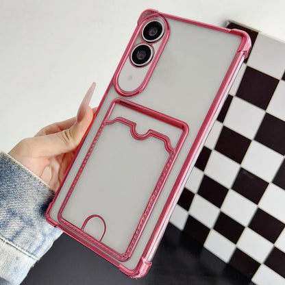 Four-cornered Electroplated Card Bag TPU Phone Case