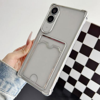 Four-cornered Electroplated Card Bag TPU Phone Case