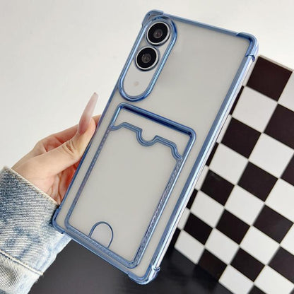 Four-cornered Electroplated Card Bag TPU Phone Case