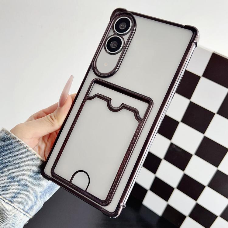 Four-cornered Electroplated Card Bag TPU Phone Case